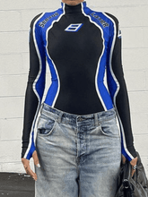 Langarm-Body mit Farbblockdesign